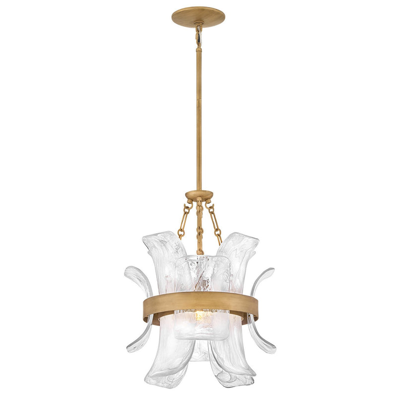 Fleur Pendant in Burnished Gold