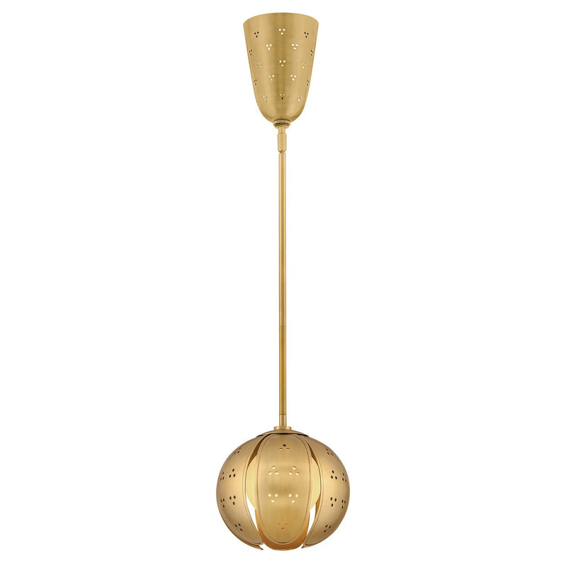 Anthos 2-Light Pendant in Unlacquered Brass