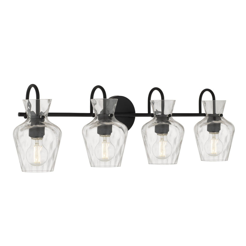 Hollis 4-Light Bath Vanity Light in Matte Black