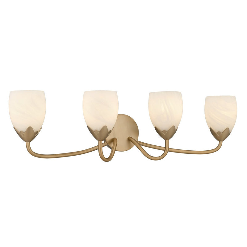Jacobs 4-Light Bath Vanity Light in Bronze Gold