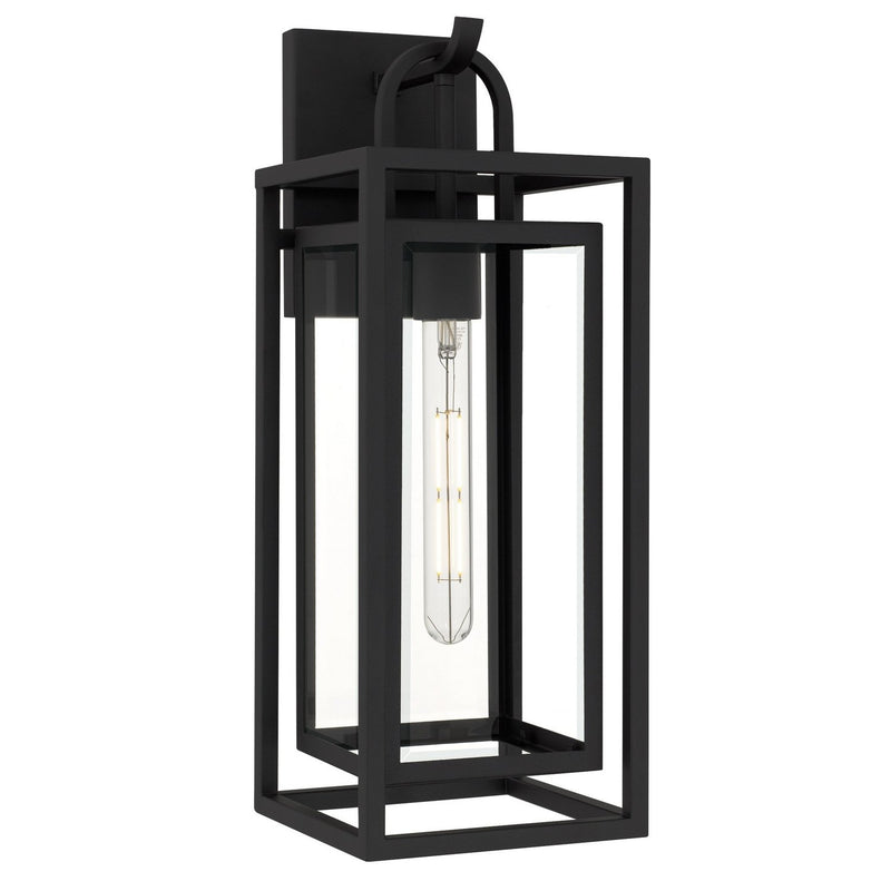 Jayce Medium Outdoor Wall Lantern in Matte Black