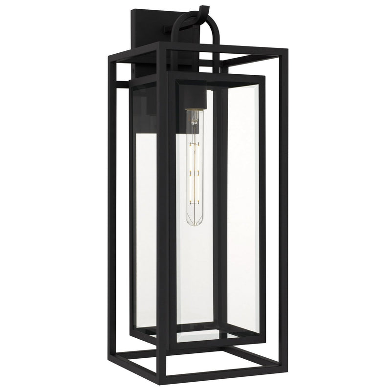 Jayce Large Outdoor Wall Lantern in Matte Black