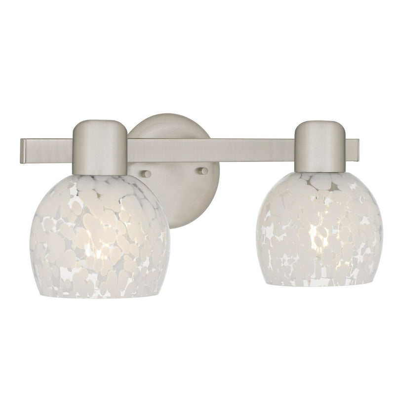 Layton 2-Light Bath Vanity Light in Brushed Nickel