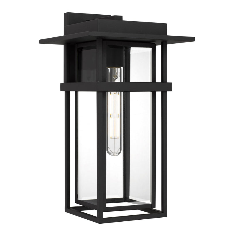Morgan Large Outdoor Wall Lantern in Earth Black