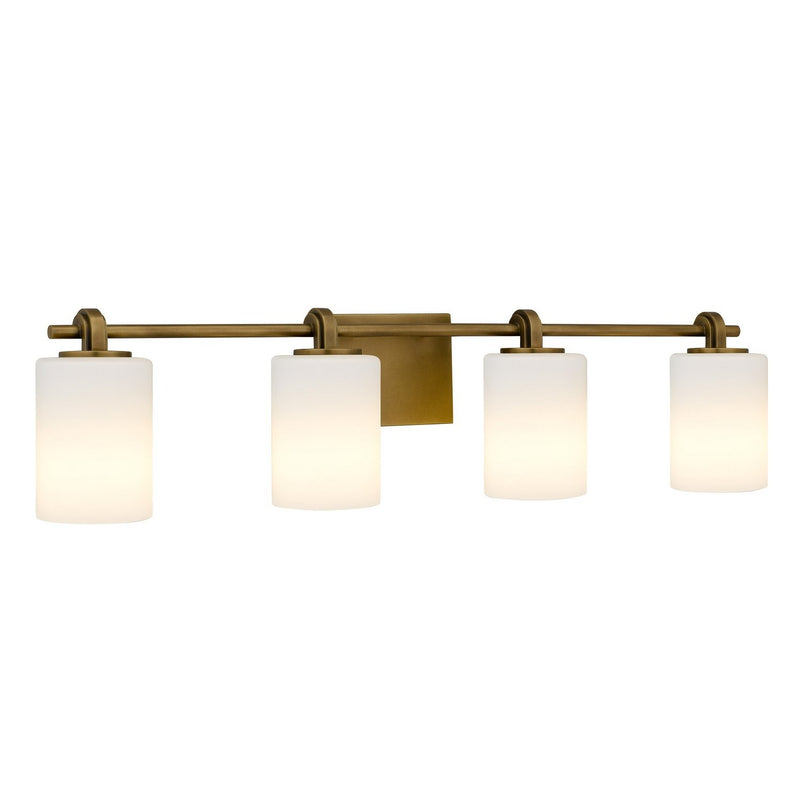 Morris 4-Light Bath Vanity Light in Weathered Brass