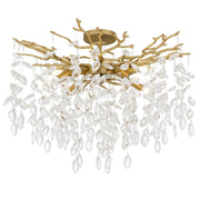 Isobel 8-Light Semi-Flush Mount in Brushed Gold