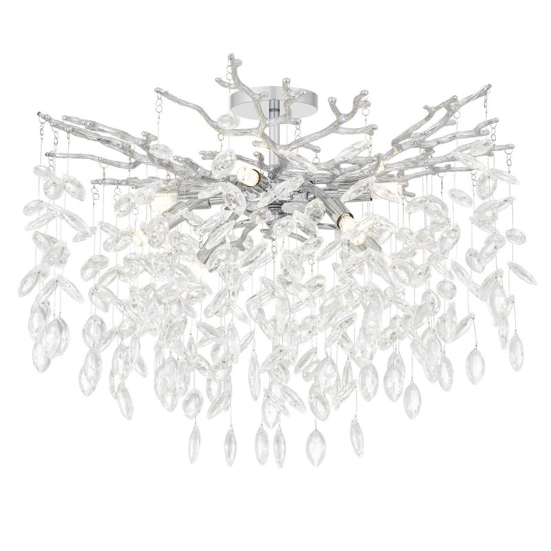Isobel 8-Light Semi-Flush Mount in Polished Chrome