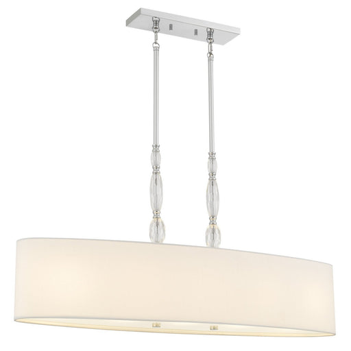 Stone 5-Light Linear Pendant in Polished Chrome