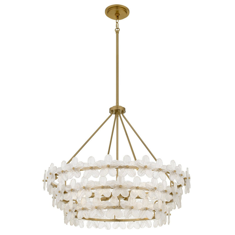 Wright 6-Light Pendant in Brushed Gold