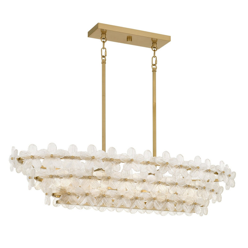 Wright 5-Light Linear Pendant in Brushed Gold