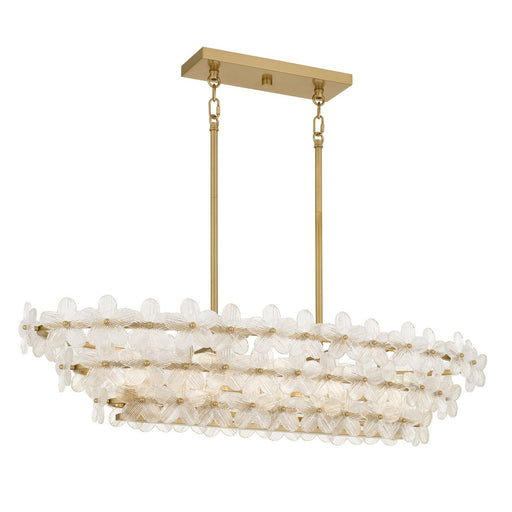 Wright 5-Light Linear Pendant in Brushed Gold
