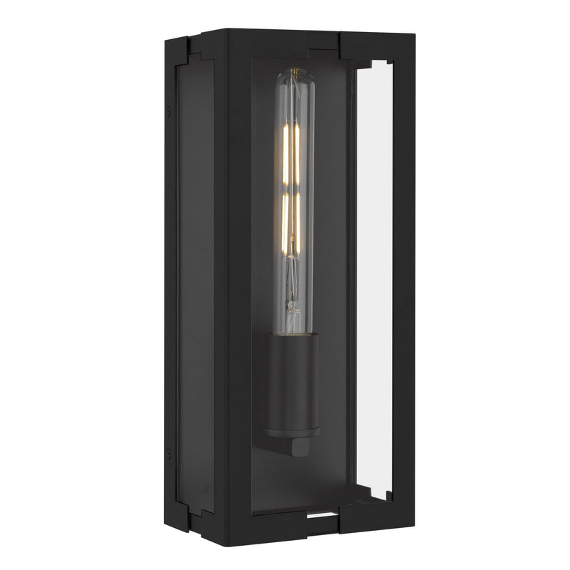 Young Medium Outdoor Wall Lantern in Matte Black