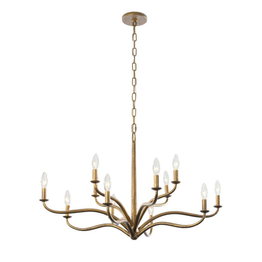 Dorianne 12-Light Chandelier in Textured Dusken Brass