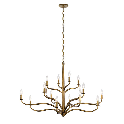 Dorianne 16-Light Chandelier in Textured Dusken Brass