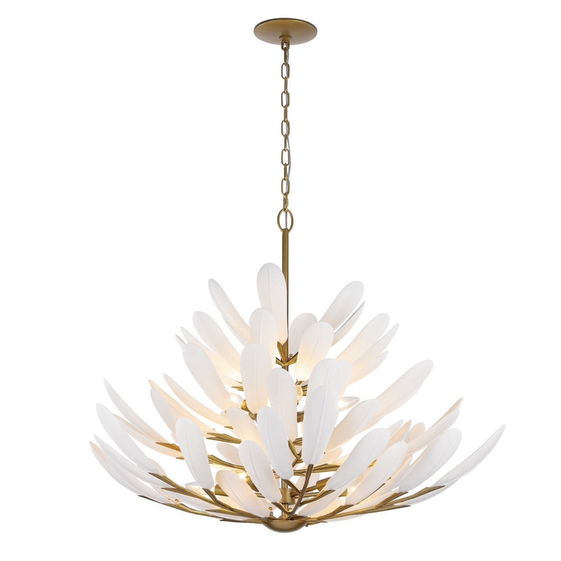 Vellinor 10-Light Chandelier in Painted Legacy Brass