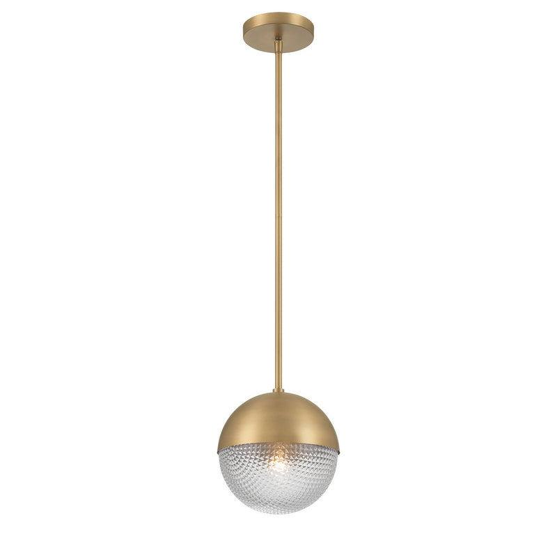 Luniva 8" Mini Pendant in Legacy Brass
