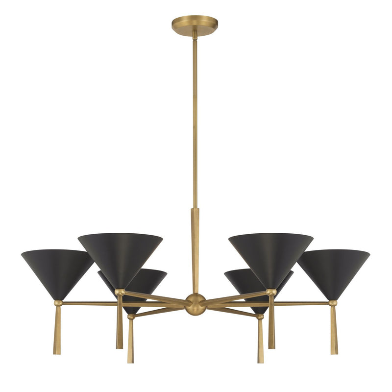 Cortan 6-Light Chandelier in Legacy Brass