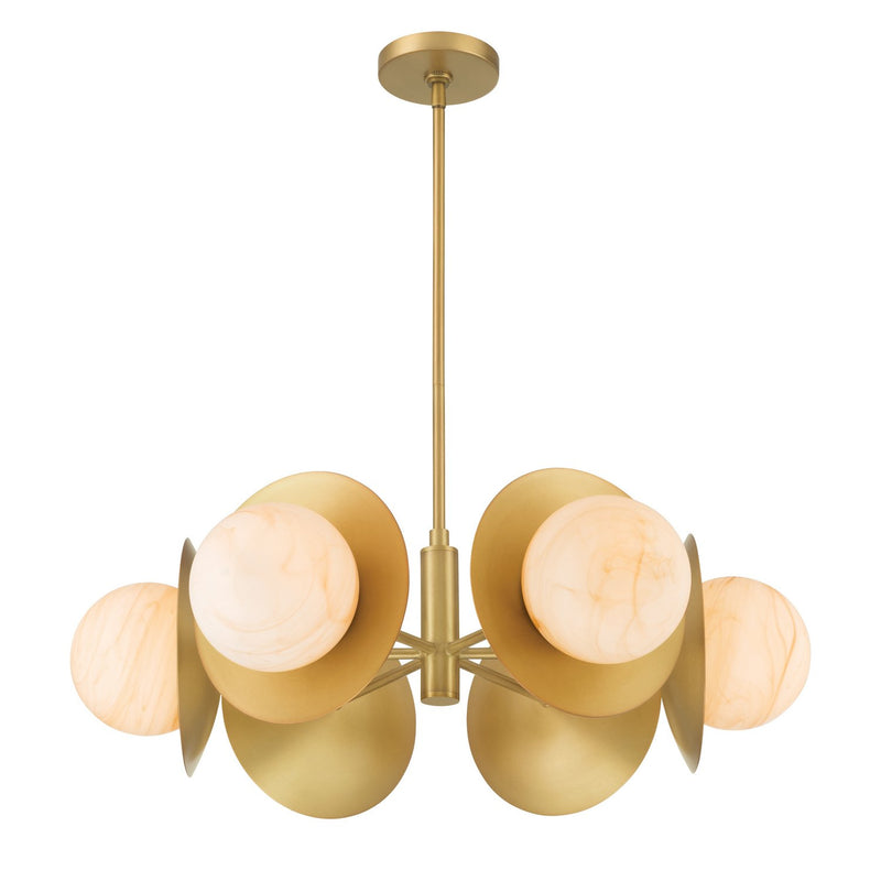 Olenne 6-Light Chandelier in Legacy Brass