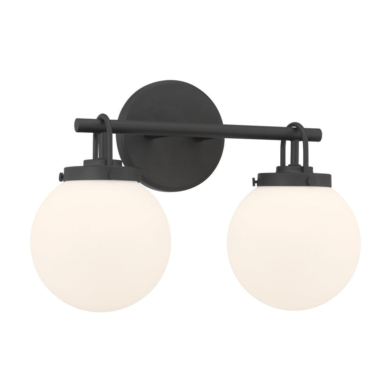 Ortesa 2-Light Bath Vanity Light in Dark Matte Black
