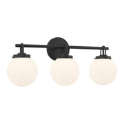 Ortesa 3-Light Bath Vanity Light in Dark Matte Black