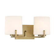 Mirelle 2-Light Bath Vanity Light in Legacy Brass