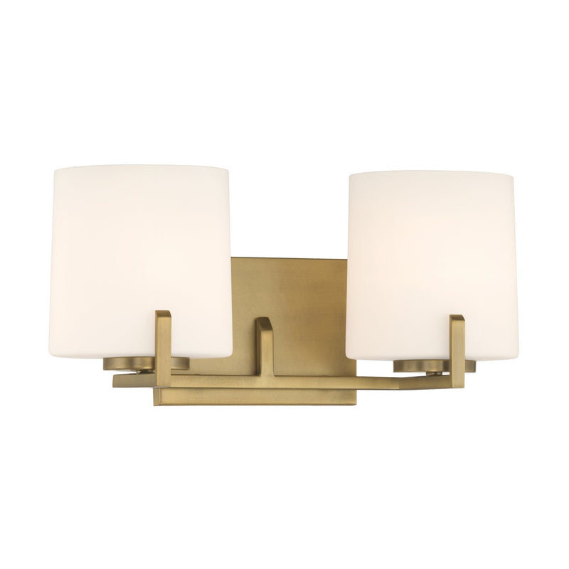 Mirelle 2-Light Bath Vanity Light in Legacy Brass