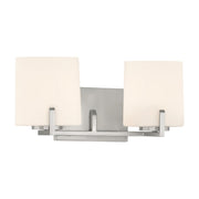 Mirelle 2-Light Bath Vanity Light in Brushed Nickel