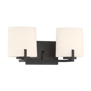 Mirelle 2-Light Bath Vanity Light in Dark Matte Black