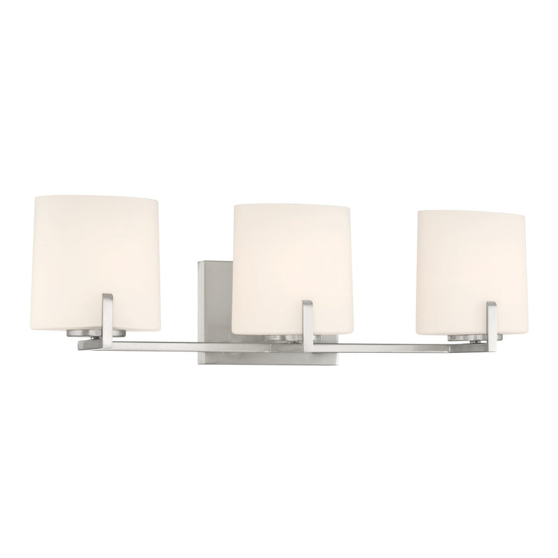 Mirelle 3-Light Bath Vanity Light in Brushed Nickel