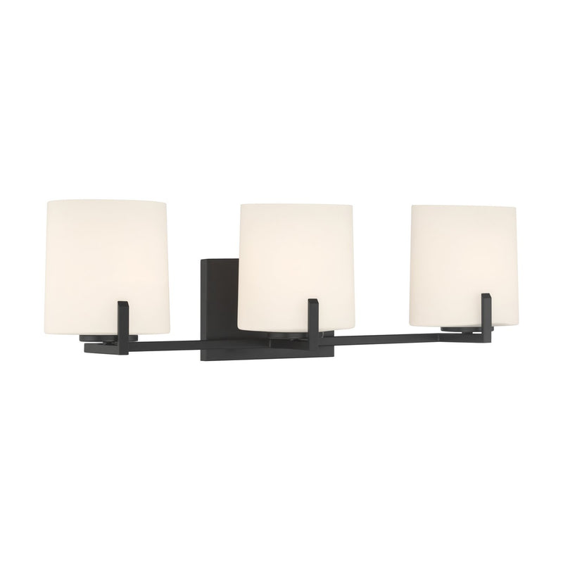Mirelle 3-Light Bath Vanity Light in Dark Matte Black