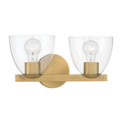 Noellea 2-Light Bath Vanity Light in Legacy Brass