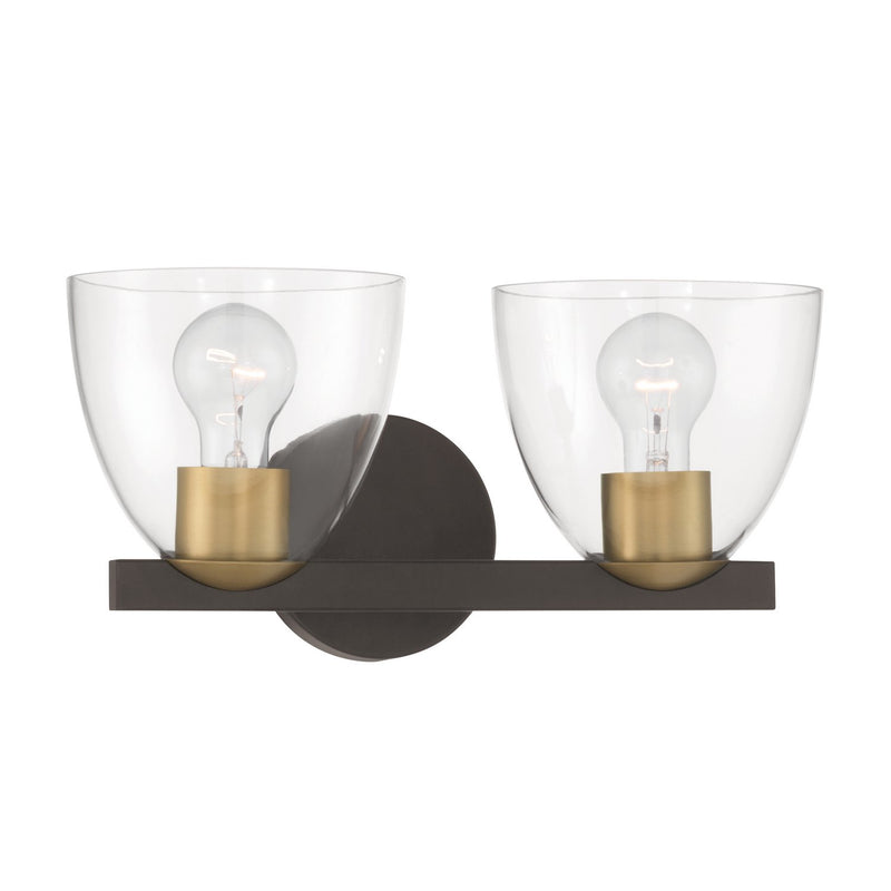 Noellea 2-Light Bath Vanity Light in Dark Bronze