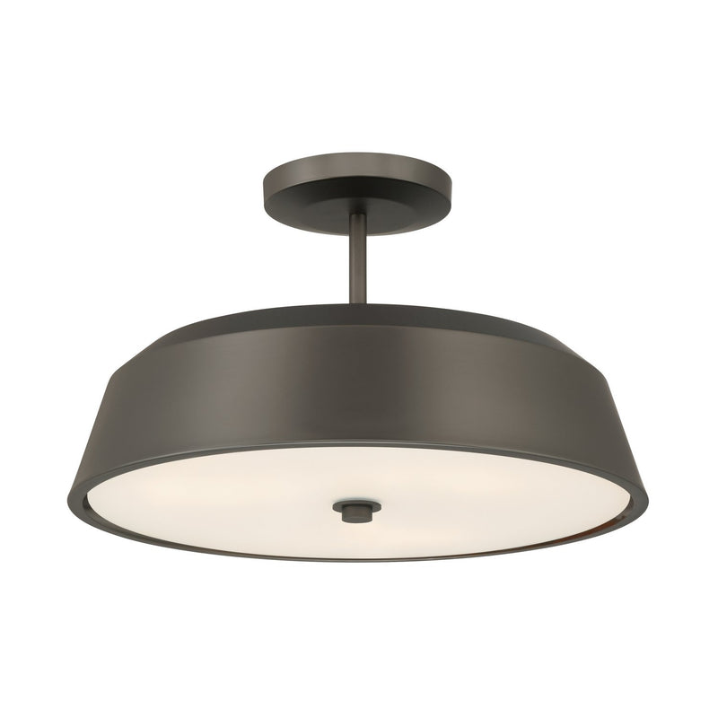 Trellwyn 3-Light Semi-Flush Mount in Plated Dark Bronze