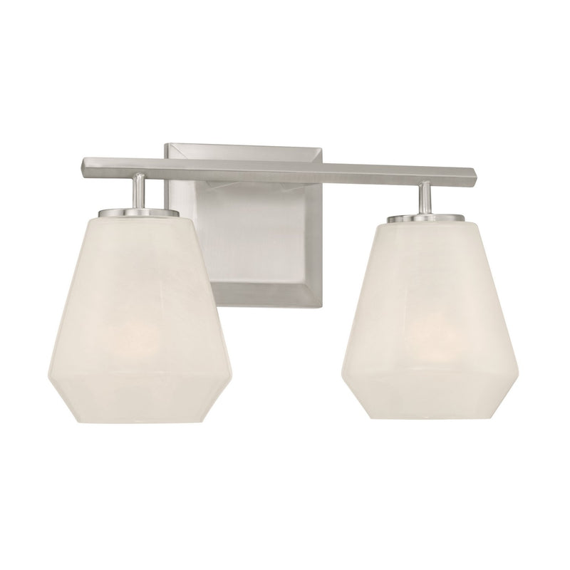 Siena 2-Light Bath Vanity Light in Brushed Nickel