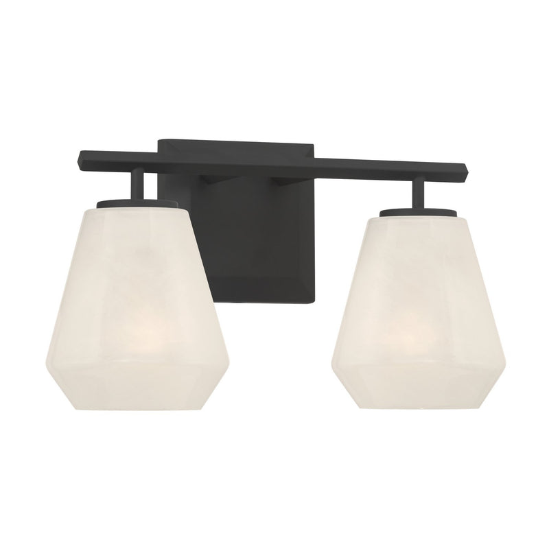 Siena 2-Light Bath Vanity Light in Dark Matte Black