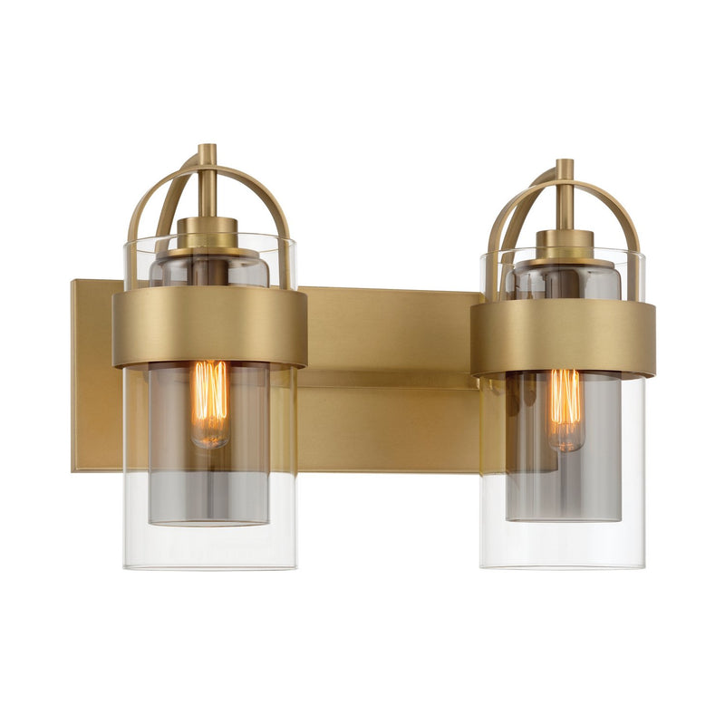 Ravik 2-Light Bath Vanity Light in Legacy Brass