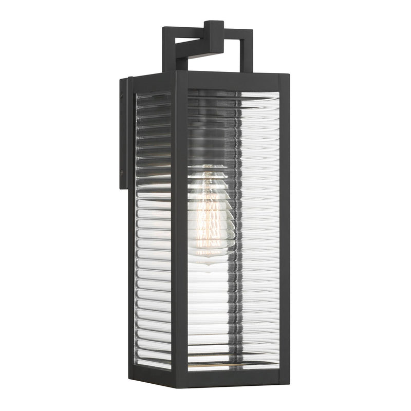 Edgewood Small Outdoor Wall Sconce in Dark Matte Black