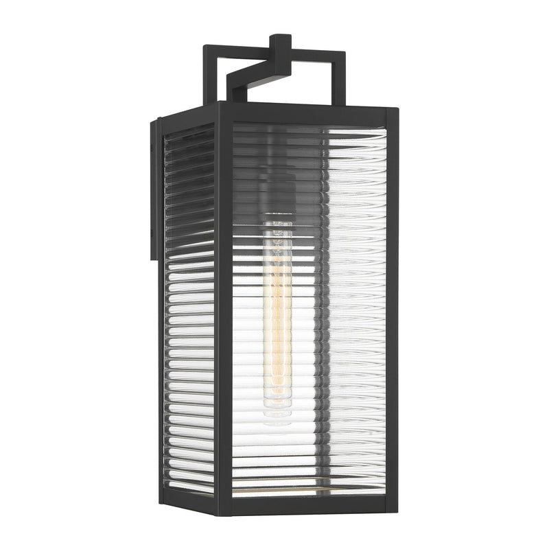 Edgewood Large Outdoor Wall Sconce in Dark Matte Black