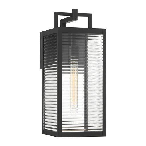 Edgewood Large Outdoor Wall Sconce in Dark Matte Black