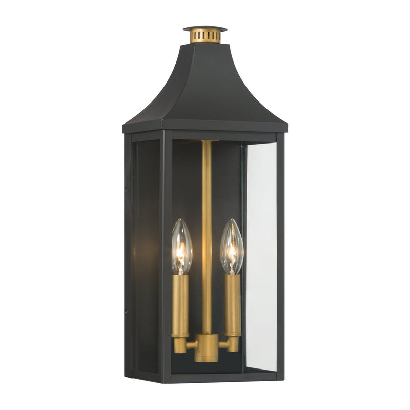 Hurstborne 2-Light Outdoor Wall Lantern in Dark Matte Black