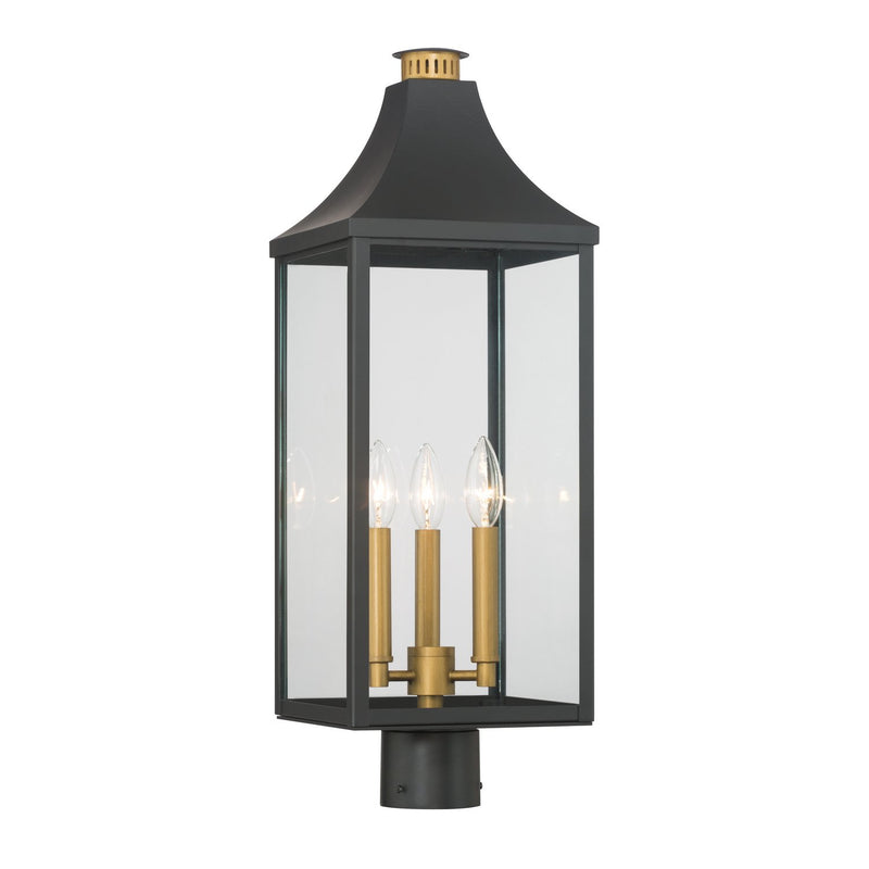 Hurstborne 3-Light Outdoor Post Light in Dark Matte Black