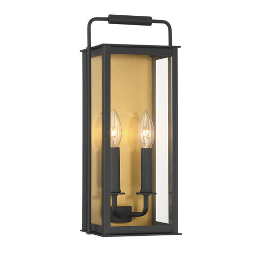 Aberdeen 2-Light Medium Outdoor Wall Lantern in Sand Coal Black
