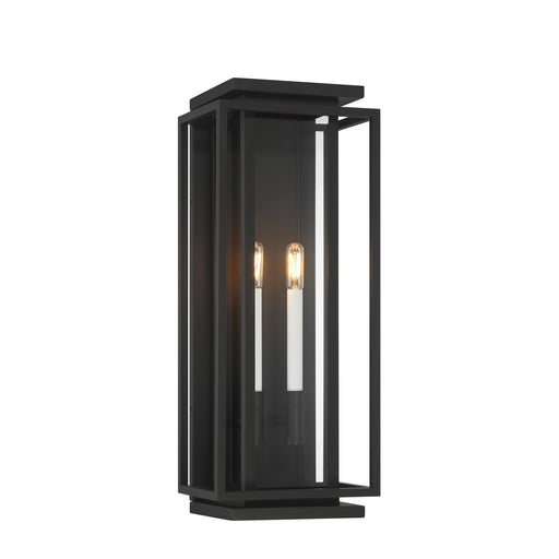 Stratford Large 2-Light Outdoor Wall Lantern in Dark Matte Black