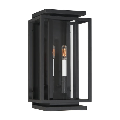 Stratford Small 2-Light Outdoor Wall Lantern in Dark Matte Black
