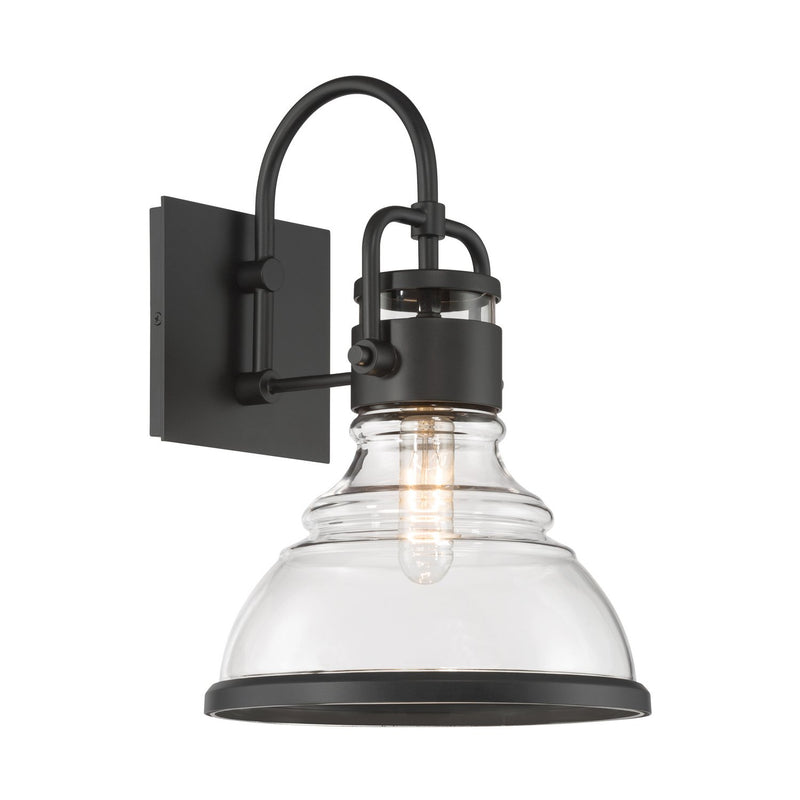 Calen Outdoor Wall Sconce in Dark Matte Black
