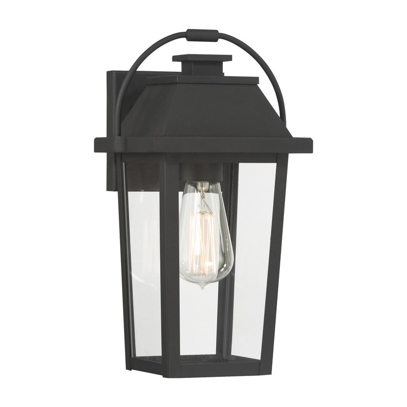 Branwyn Small Outdoor Wall Lantern in Sand Coal Black