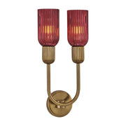 Verde 2-Light Wall Sconce in Satin Brass
