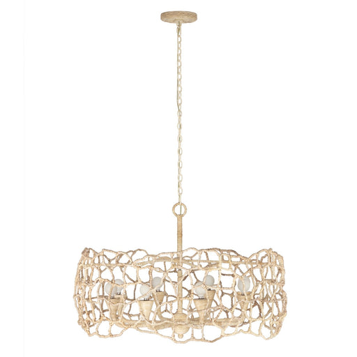 Reef 8-Light Chandelier in Warm Ivory