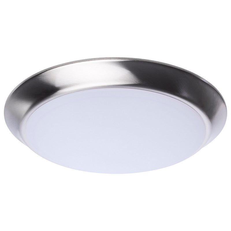 9.5" Dimmable LED Disk Flush Mount in Brushed Nickel