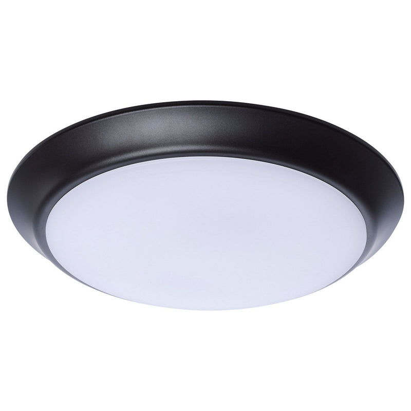 9.5" Dimmable LED Disk Flush Mount in Bronze